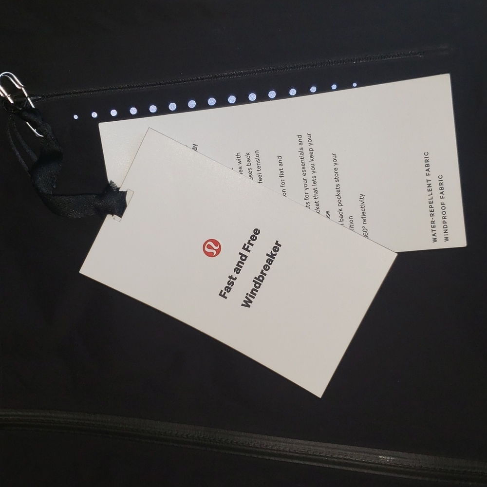Lululemon Fast & Free Black Windbreaker 8 nwt - Picture 4 of 8